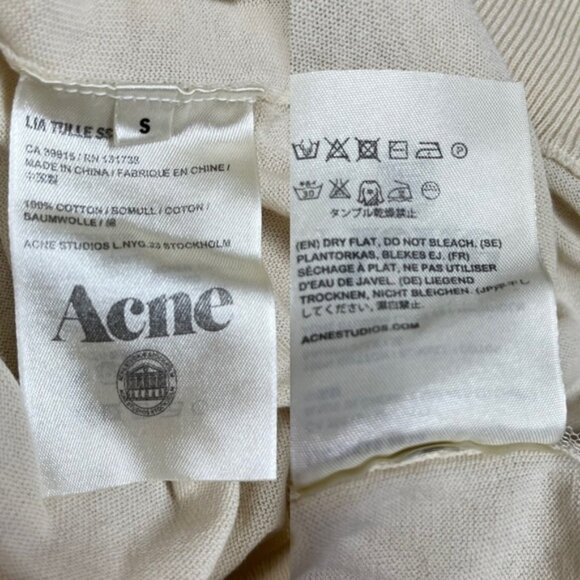 Acne Studios Lia Tulle Pullover Off White Women Size Small - Picture 7 of 7